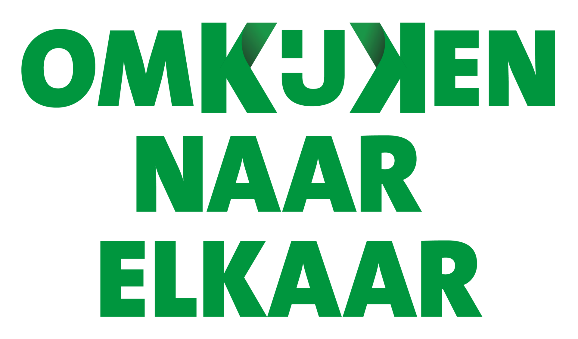 omkijken naar elkaar